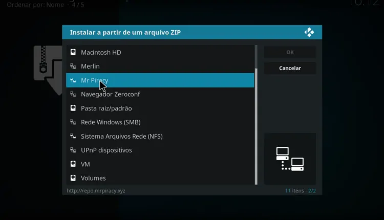 Fonte do MrPiracy kodi addon