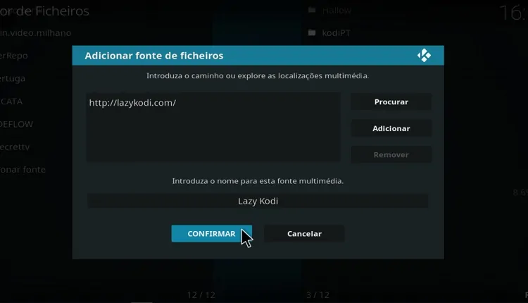 Instalar Addon no Kodi - passo 1