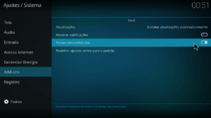 Habilite fontes desconhecidas antes de Instalar Addon TVOne 111 no Kodi