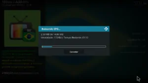 BrazilTV Kodi Addon. Carregando EPG