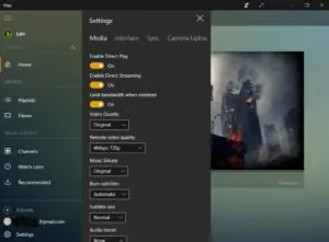 Plex Configurações de Vídeo