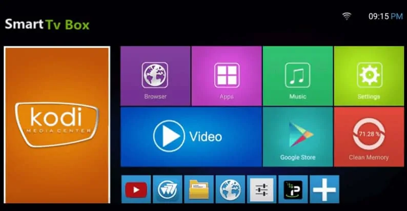 Abrir a tela inicial da Android TV Box