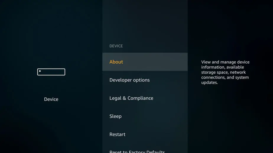 About no Fire TV Stick