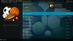 Confirmação de que o processo de Instalar Sportowa TV Addon, foi completado com sucesso