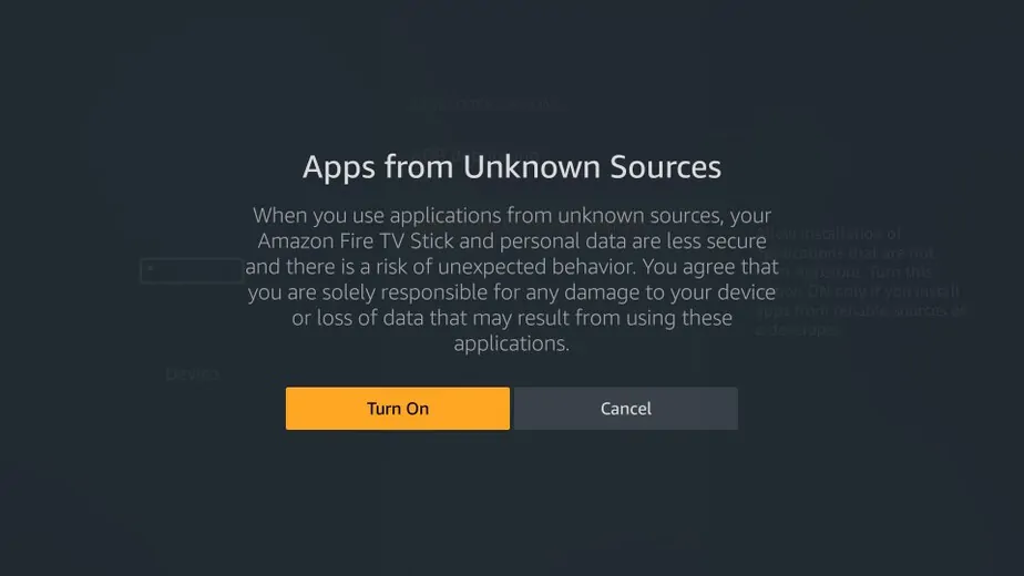 Ativar apps de Origens desconhecidas