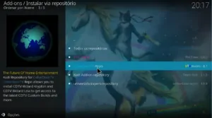 Instalar a partir do repositório no Kodi