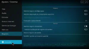 Dfinições do Kodi
