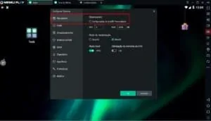 Depois que instalar, você pode configurar os recursos utilizados pelo emulador MEmu.