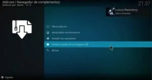 Aguarde a confirmação de que o Luxury wizard, contendo o Addon Limitless, foi instalado no Kodi