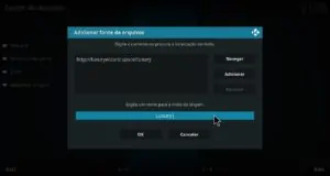 Dê um nome para identificar o repositório Luxury wizard