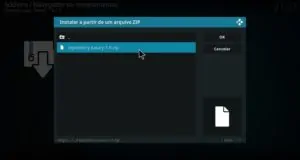 Selecione o arquivo mais recente para instalar o Luxury contendo o Addon Limitless do Kodi
