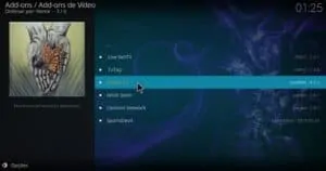 Selecione o addon Scrubs V2 para instalar no Kodi.