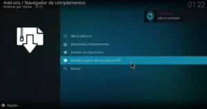 Aguarde a confirmação de que o repositório foi instalado com sucesso. no Kodi