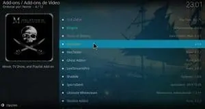 Selecione agora o addon Marauder para o instalar no Kodi
