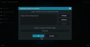 Dê um nome para identificar o repositório The Crew