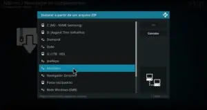 Escolha o ficheiro com o nome Monsters que você adicionou anteriormente na fonte do Kodi
