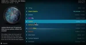 Selecione o addon LaPlaza para o instalar no Kodi.