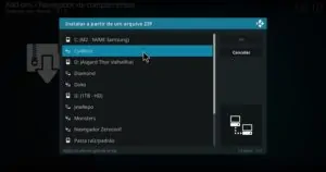 Selecione o repositório Cy4Root que você adicionou anteriormente.