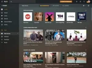 Instalando ou não o Plex media server, no Plex App você pode reproduzir mídia acessar vídeos e mudar suas configurações.