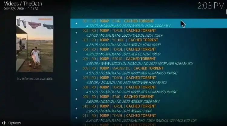 Links para streams de vídeo em HD via Real-Debrid