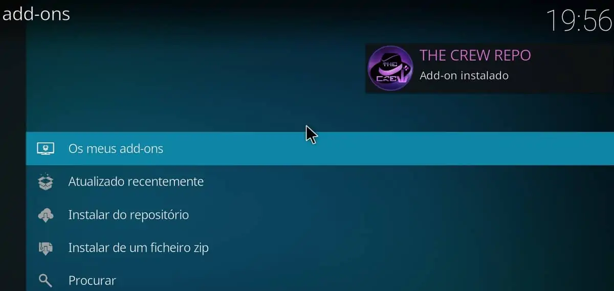 Instalar o Addon The Boys no Kodi - instalar repo The Crew