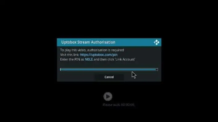 Uptobox requer um código de autorização para o Kodi