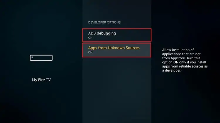 Ativar Fontes desconhecidas no Fire TV Stick