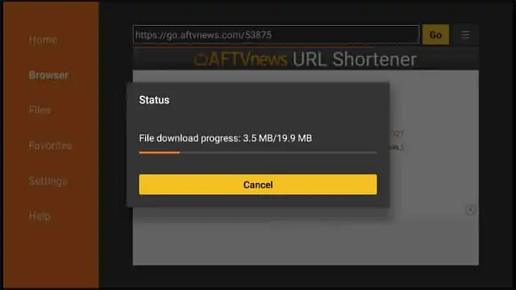Download do ficheiro APK do AstonCine
