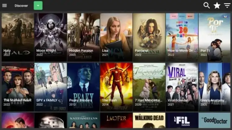 Tela Inicial do aplicativo Flixoid após instalar
