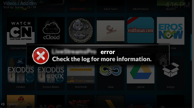 amazon fire stick kodi exodus error