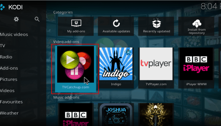 TVCatchup.com Kodi addon