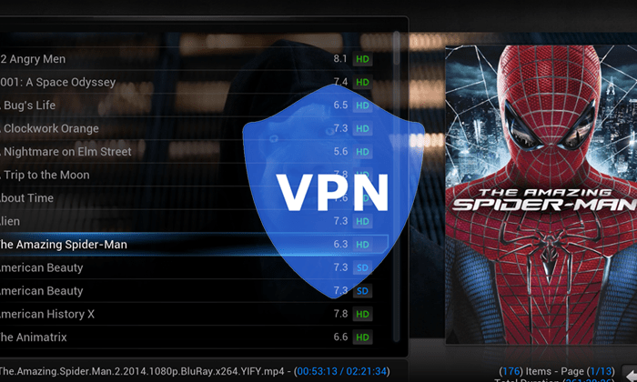 use vpn while streaming on kodi