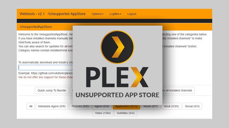 Install Plex Unsupported AppStore