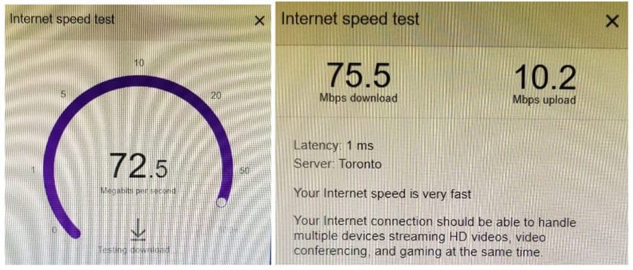 laptop internet speed test
