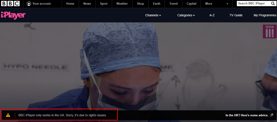 BBC iPlayer only works in the UK. Sorry, it's due to rights issues.