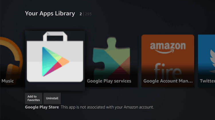 Google Play Store on Fire Stick