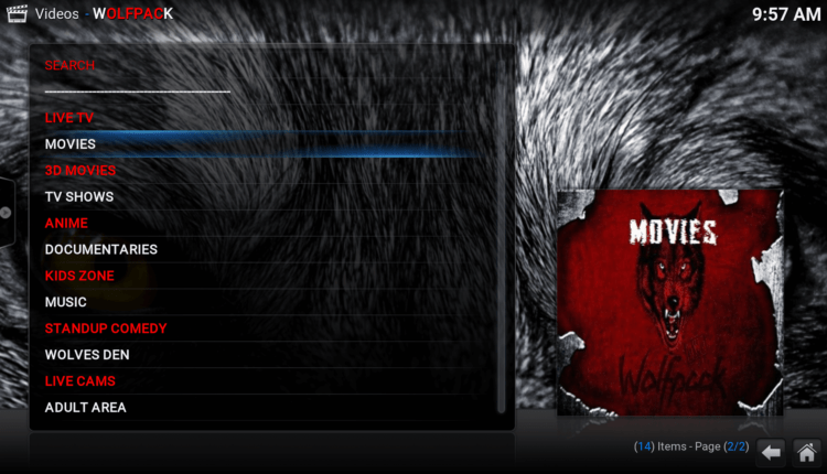 wolfpack kodi addon