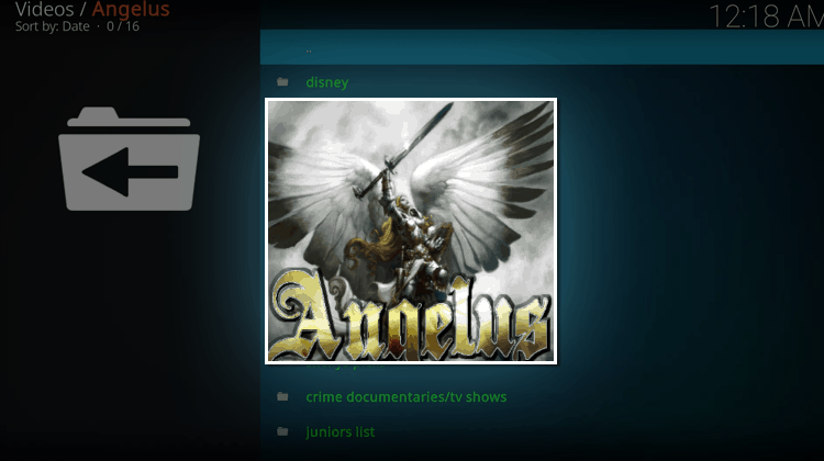 install angelus kodi addon