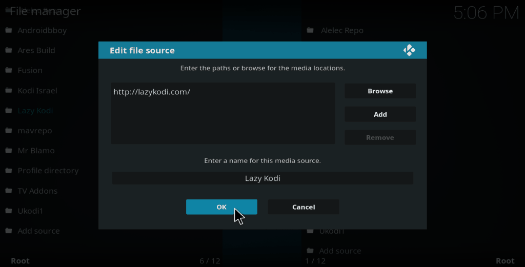 Lazy Kodi file source