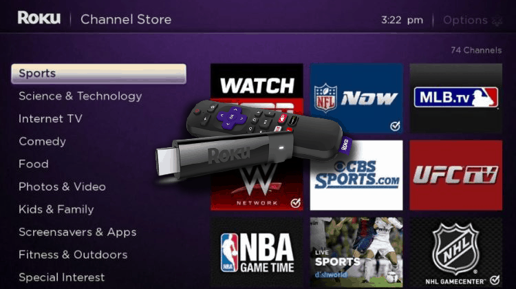 Jaguar Sports Network, TV App, Roku Channel Store