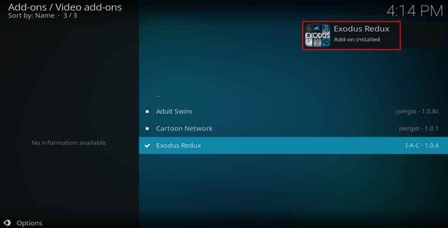 kodi addons exodus redux