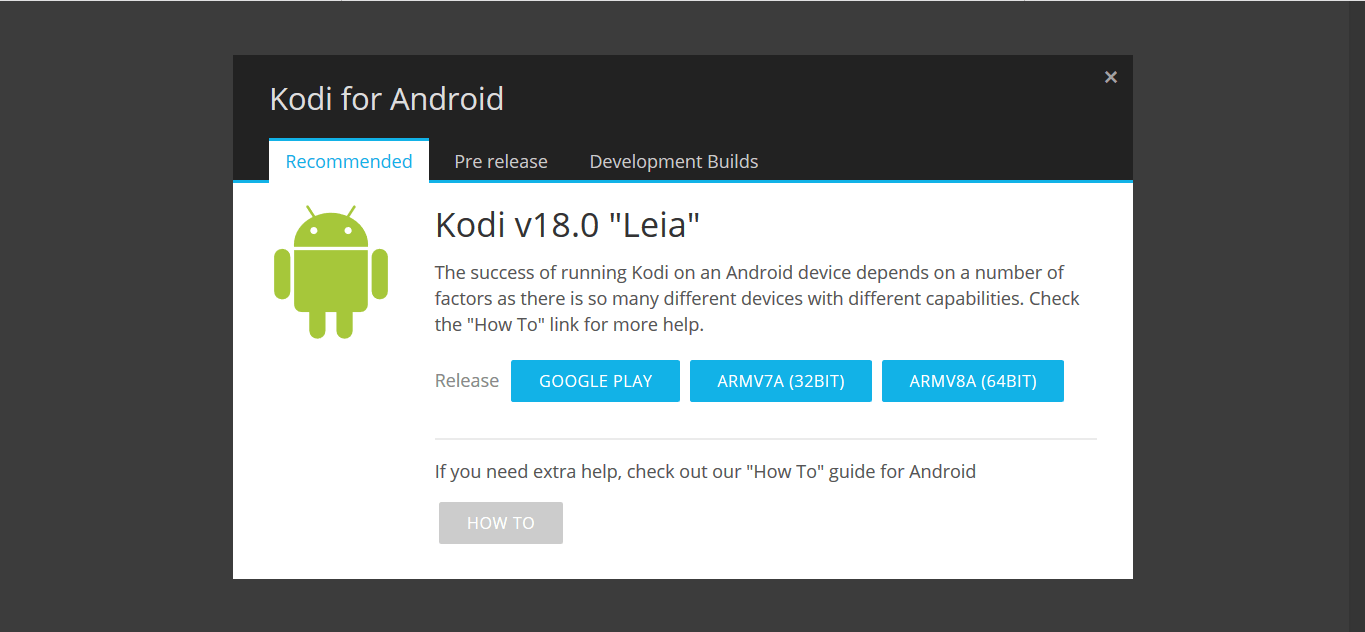 Kodi 18 Leia for Android