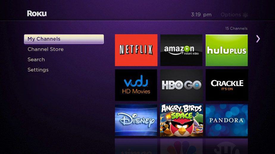 Roku's interface