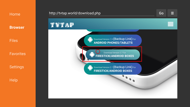 SCARICARE TVTAP SU FIRESTICK