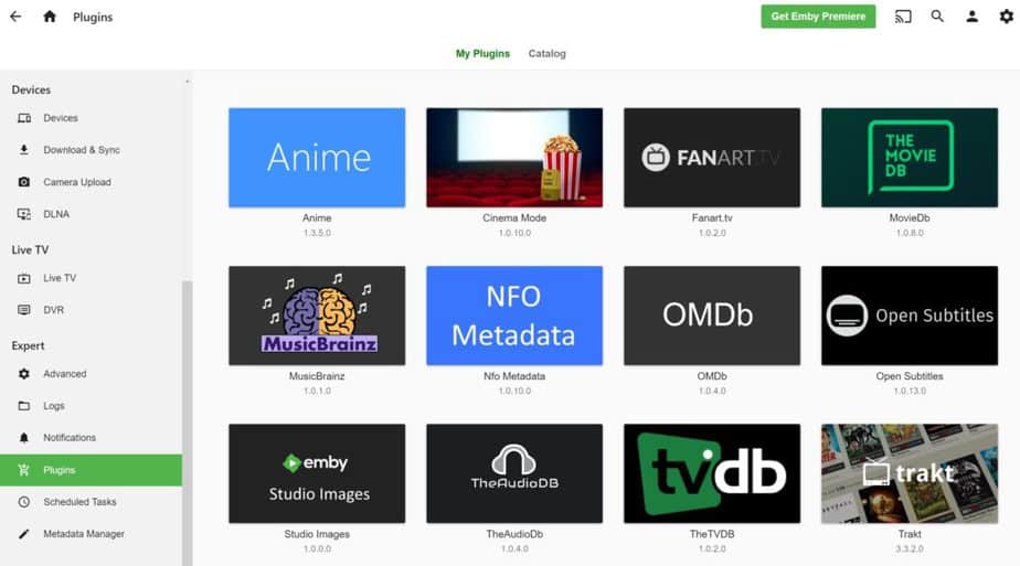 emby plugins list