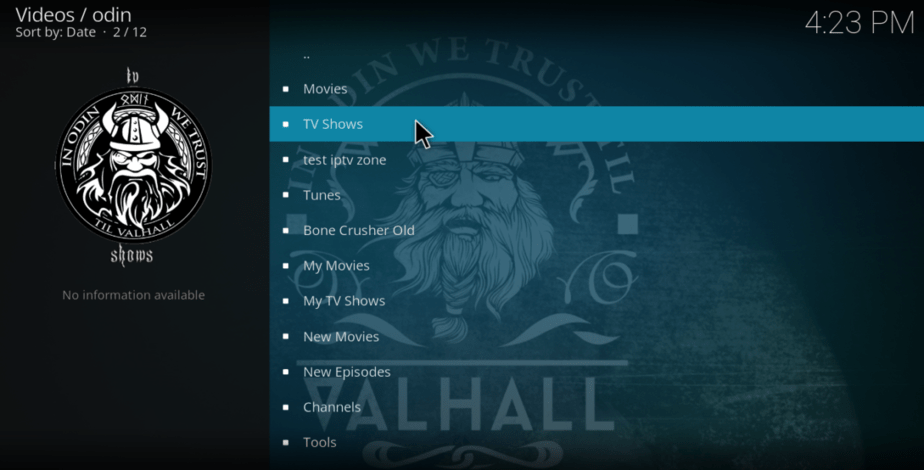 Turn your VPN on and enjoy Odin Addon on Kodi