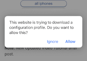 Allow to download in your iOS device