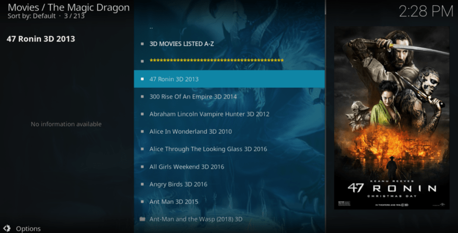 Magic Dragon is the best among the Best Kodi Addons to Watch 3D Movies and TV Series
