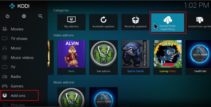 No proceed with the repository install to finally Install Nemesis AIO Kodi Addon
