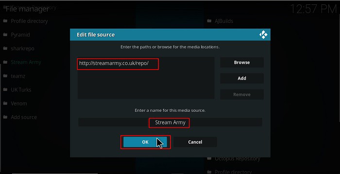 To install Nemesis AIO Kodi Addon you need first enter the stream army's url source